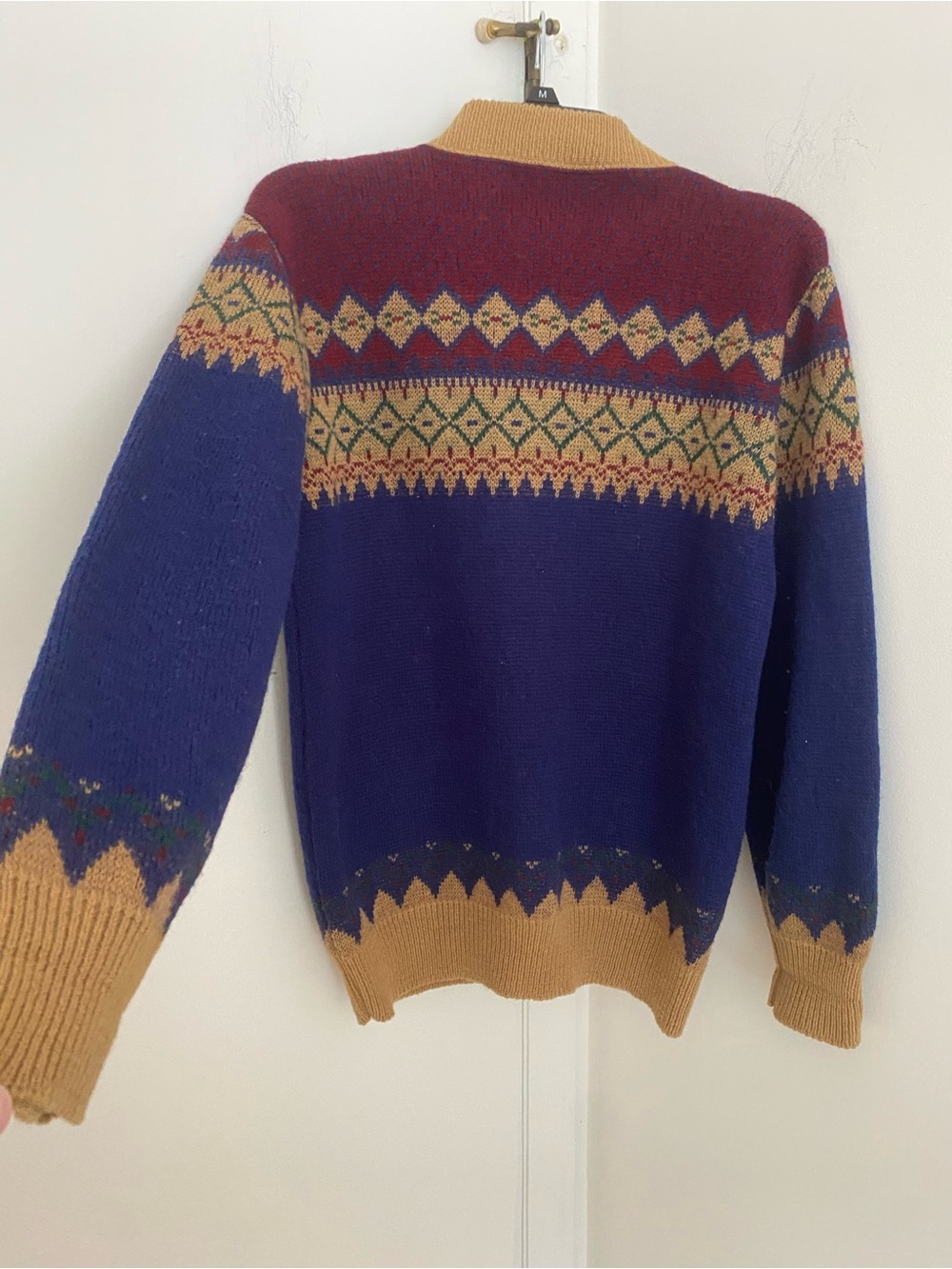 Vintage Pendelton Lobo Zip Virgin Wool Men's Sweater Fair Isle Union Made Retro - Picture 5 of 14
